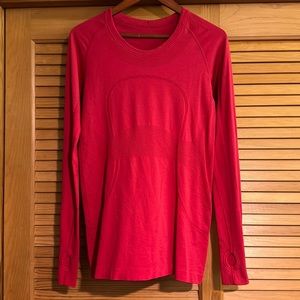 Lululemon Swiftly Red 10 long sleeve excellent condition